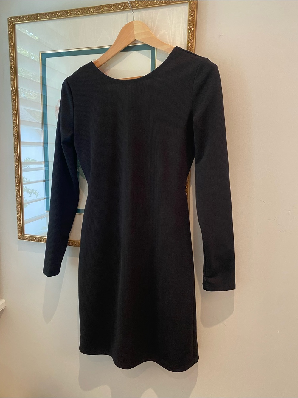 Black Long Sleeve Dress 65% Cotton